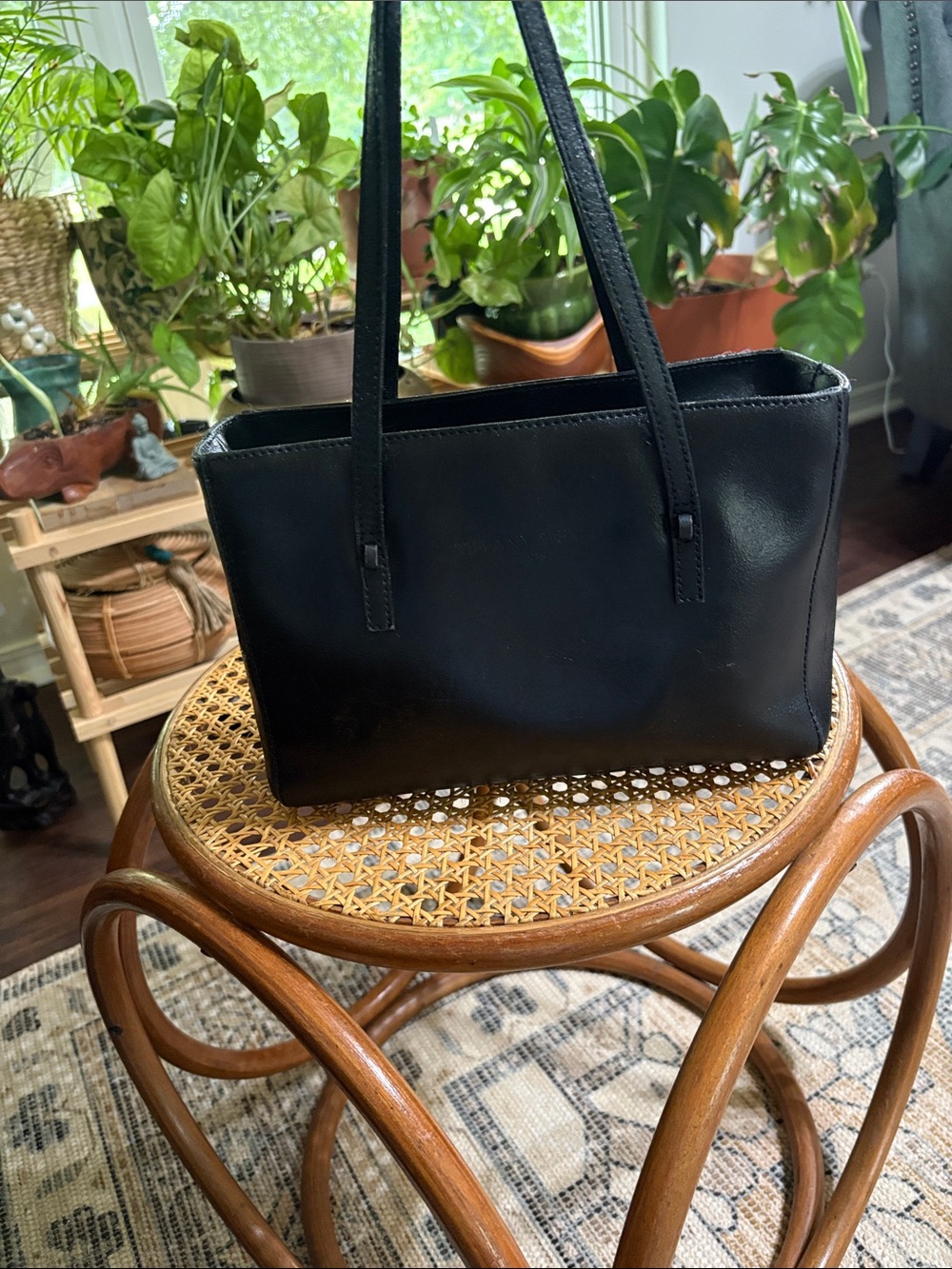 Tiffany & Fred Paris textured leather hand bag